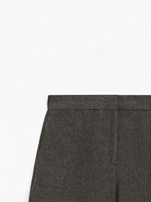 Льняные брюки прямого кроя- Заказать в России