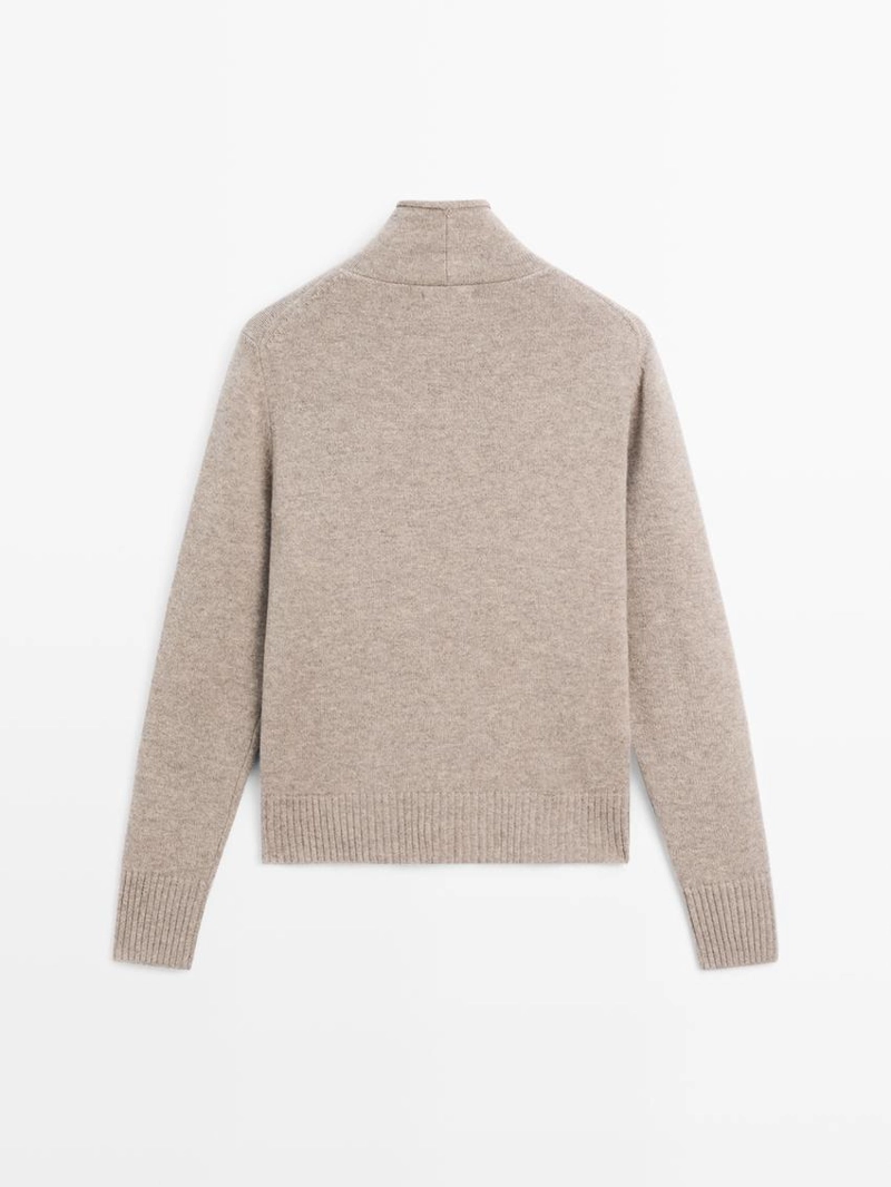 Кардиган из шерсти с высоким воротом