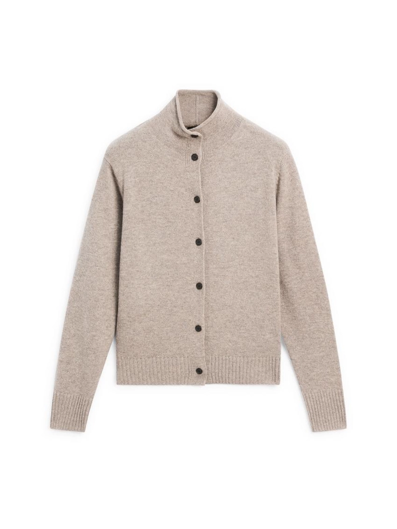 Кардиган из шерсти с высоким воротом