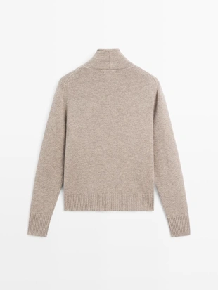 Кардиган из шерсти с высоким воротом- Заказать в России