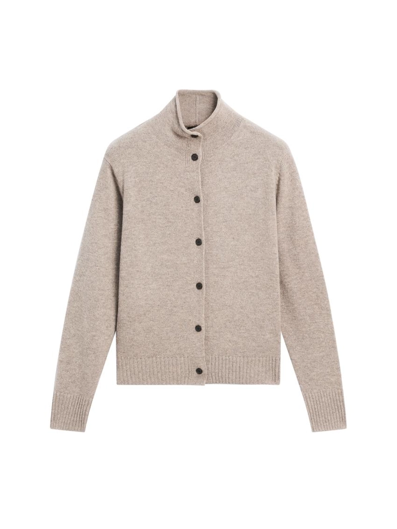 Кардиган из шерсти с высоким воротом