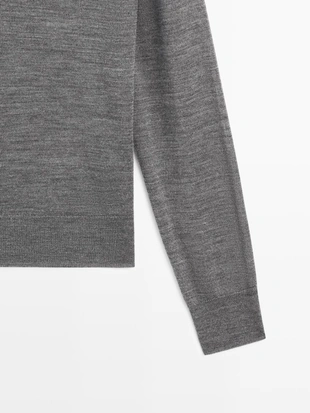 Свитер-поло из шерсти- Заказать в России