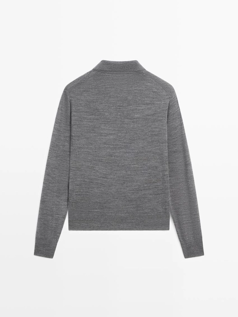 Свитер-поло из шерсти