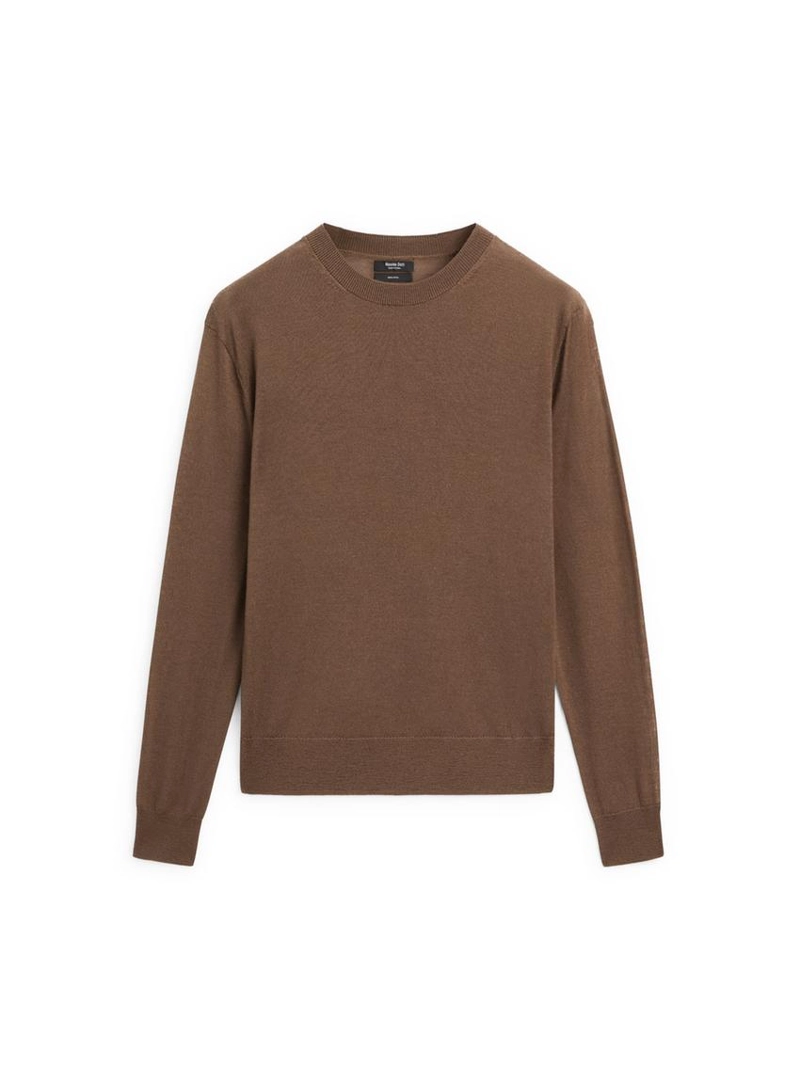 Свитер из тонкой шерсти с круглым вырезом