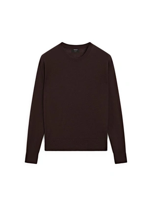 Тонкий вязаный свитер с круглым вырезом, 100% шерсть- Заказать в России