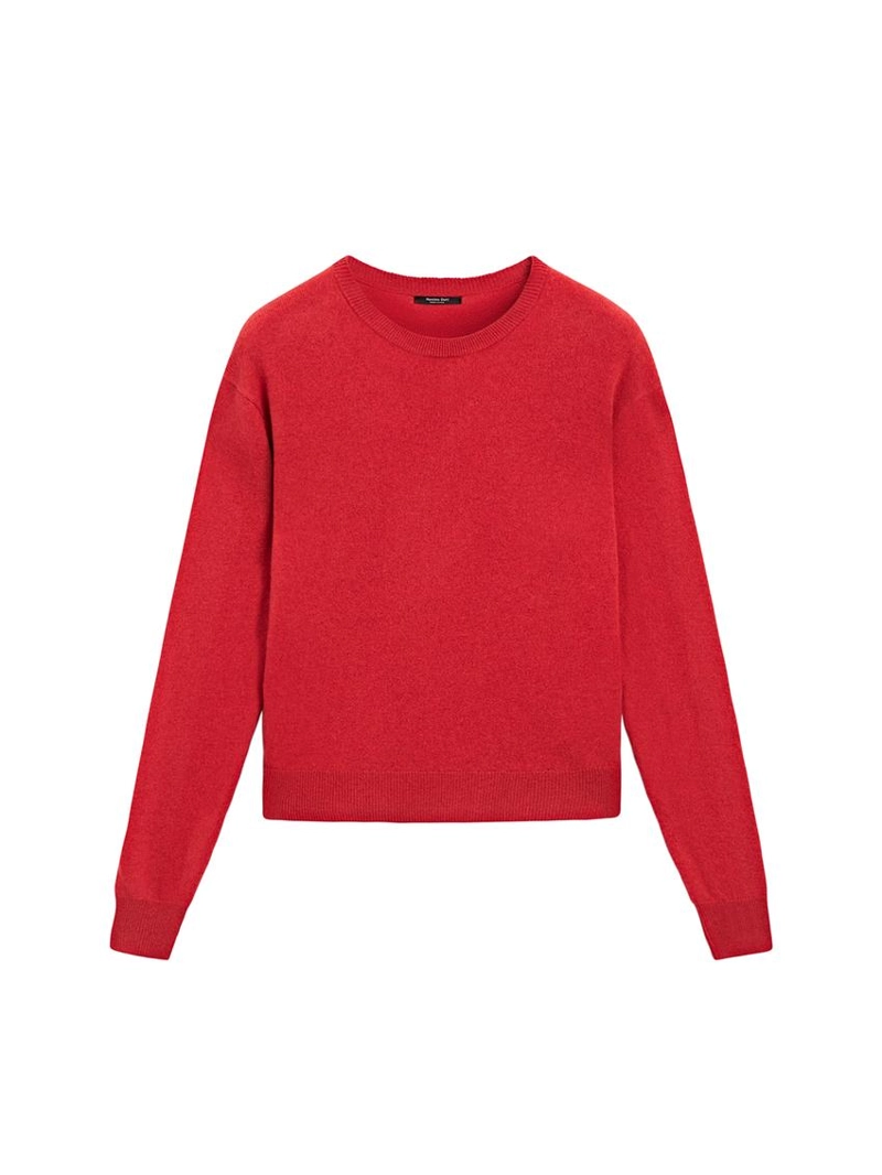 Вязанный свитер с круглым вырезом из шерстяной смеси