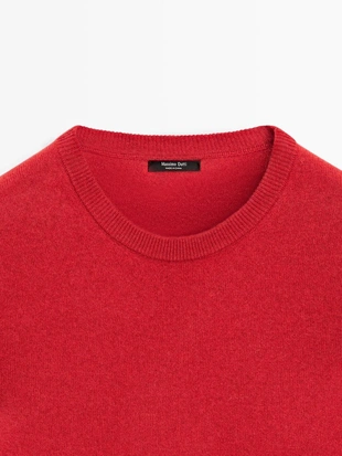 Вязанный свитер с круглым вырезом из шерстяной смеси- Заказать в России