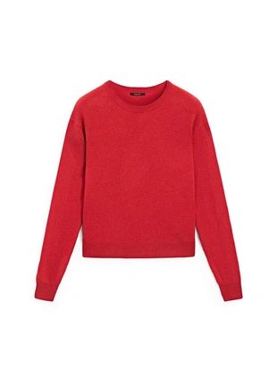 Вязанный свитер с круглым вырезом из шерстяной смеси- Заказать в России