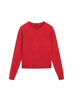 Вязанный свитер с круглым вырезом из шерстяной смеси- Заказать в России