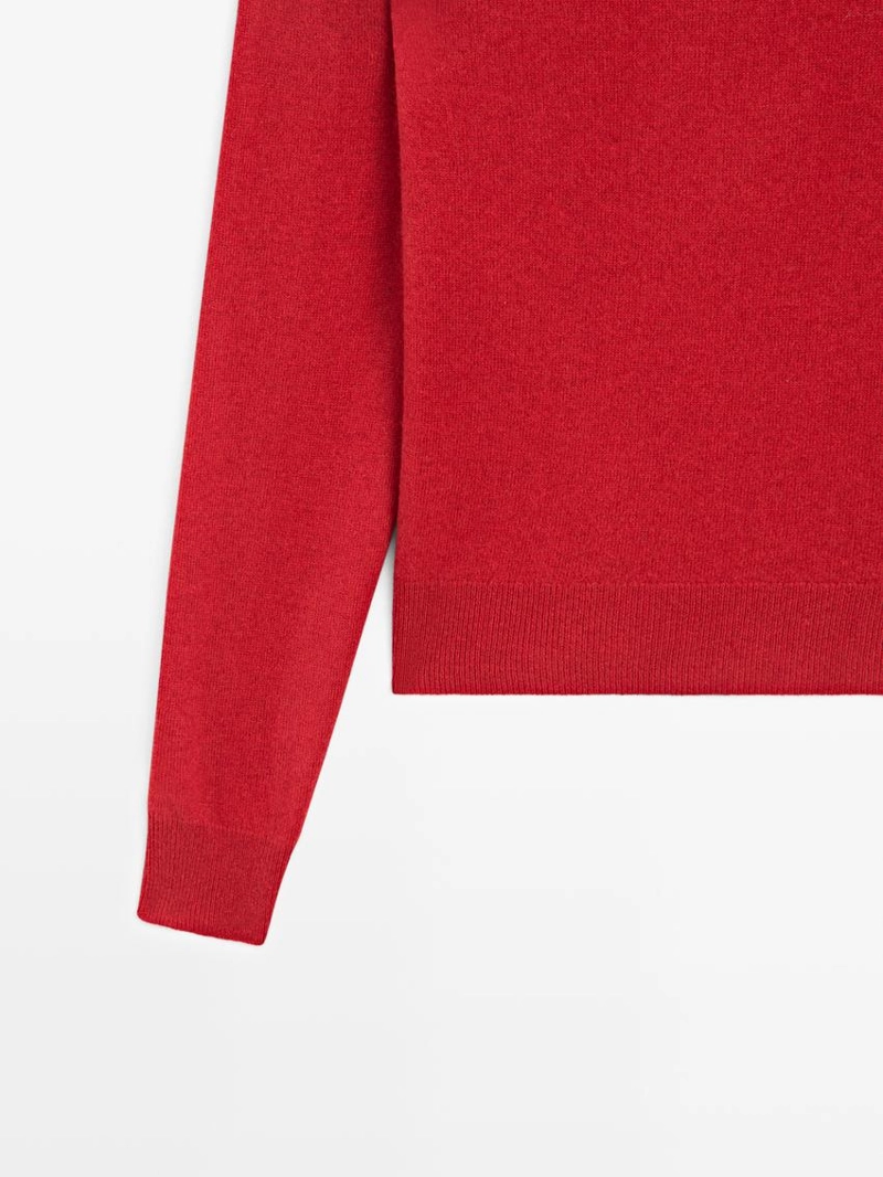 Вязанный свитер с круглым вырезом из шерстяной смеси