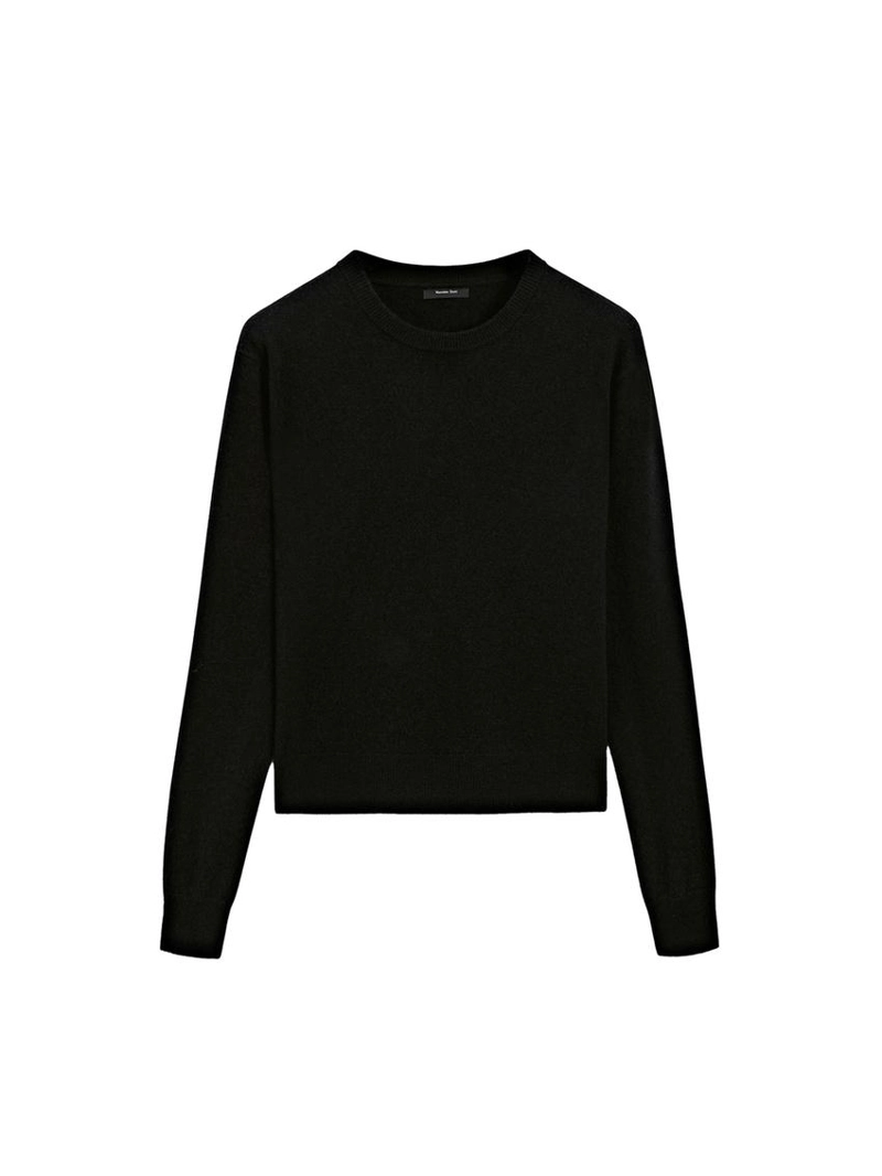 Кофта вязаная с круглым вырезом из шерсть смеси