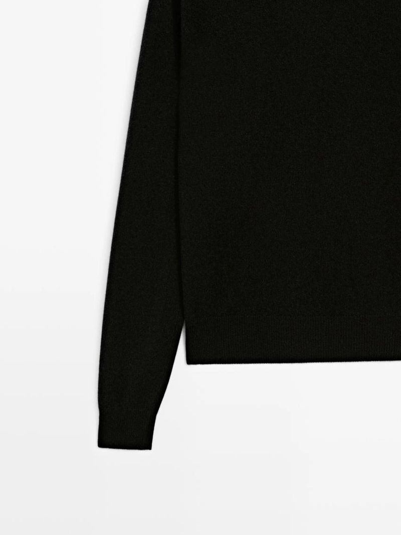 Кофта вязаная с круглым вырезом из шерсть смеси