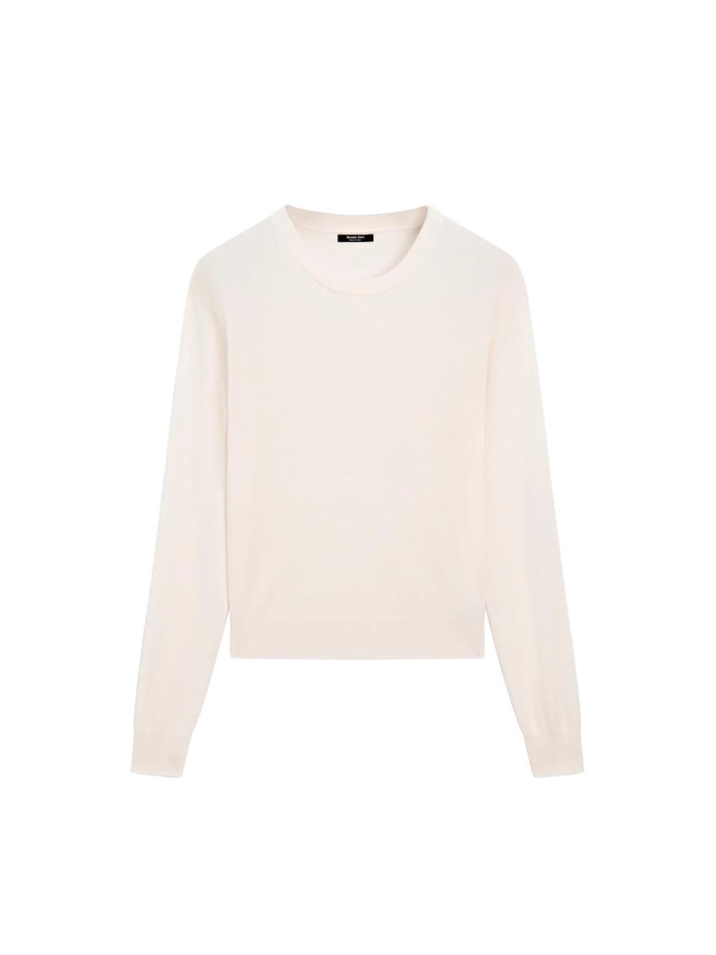 Свитер из шерстяной смеси с круглым вырезом