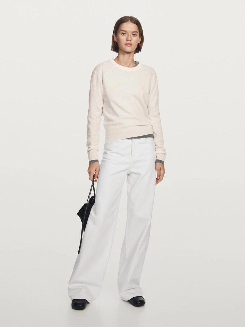 Свитер из шерстяной смеси с круглым вырезом