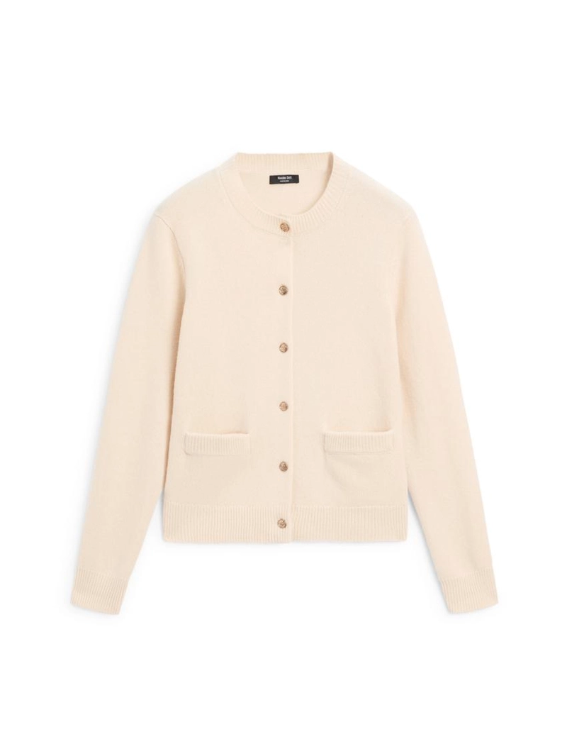 Кардиган из вязаного полотна с пуговицами из золота