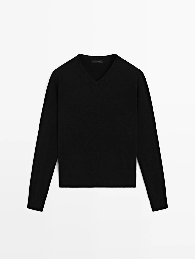 Свитер с v-образным вырезом из шерстяной смеси