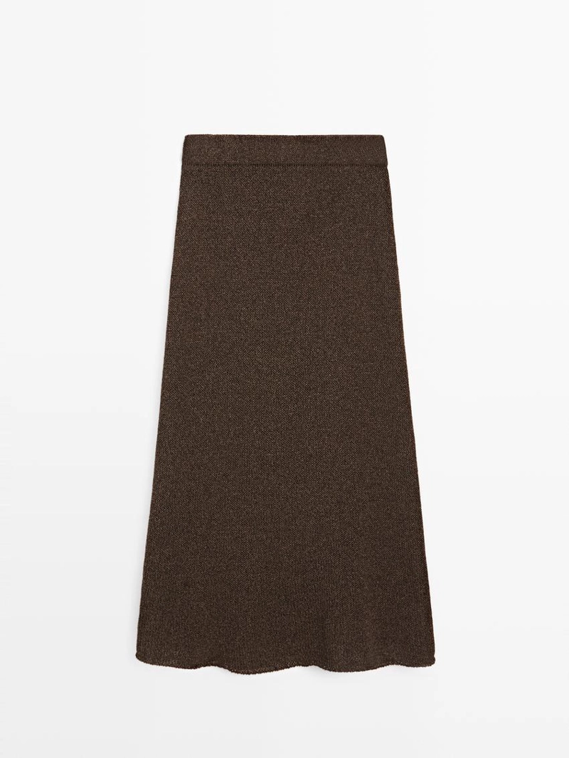 Длинная юбка из хлопкового микса