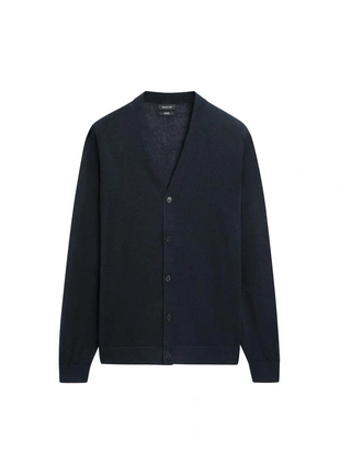 Кардиган из льняного трикотажа с пуговицами- Заказать в России