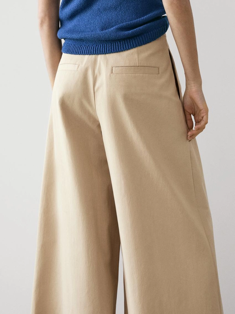 Широкие брюки с защипами