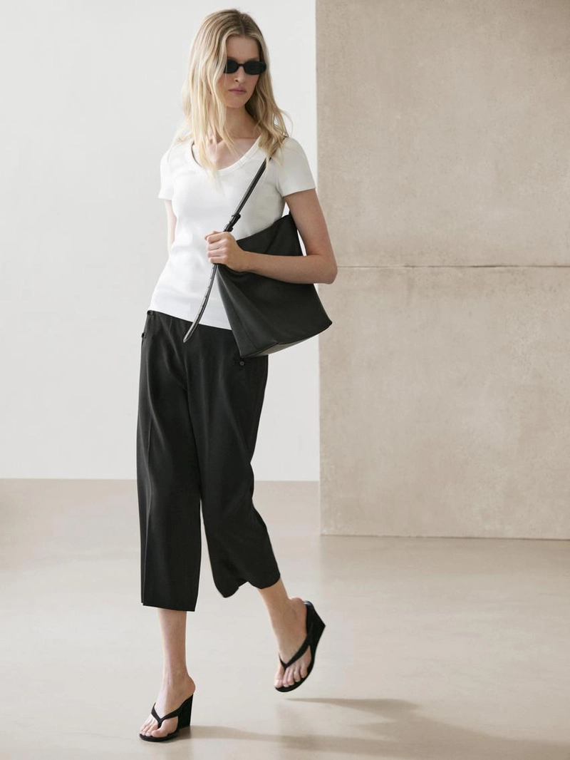 Футболка из хлопкового микса с коротким рукавом