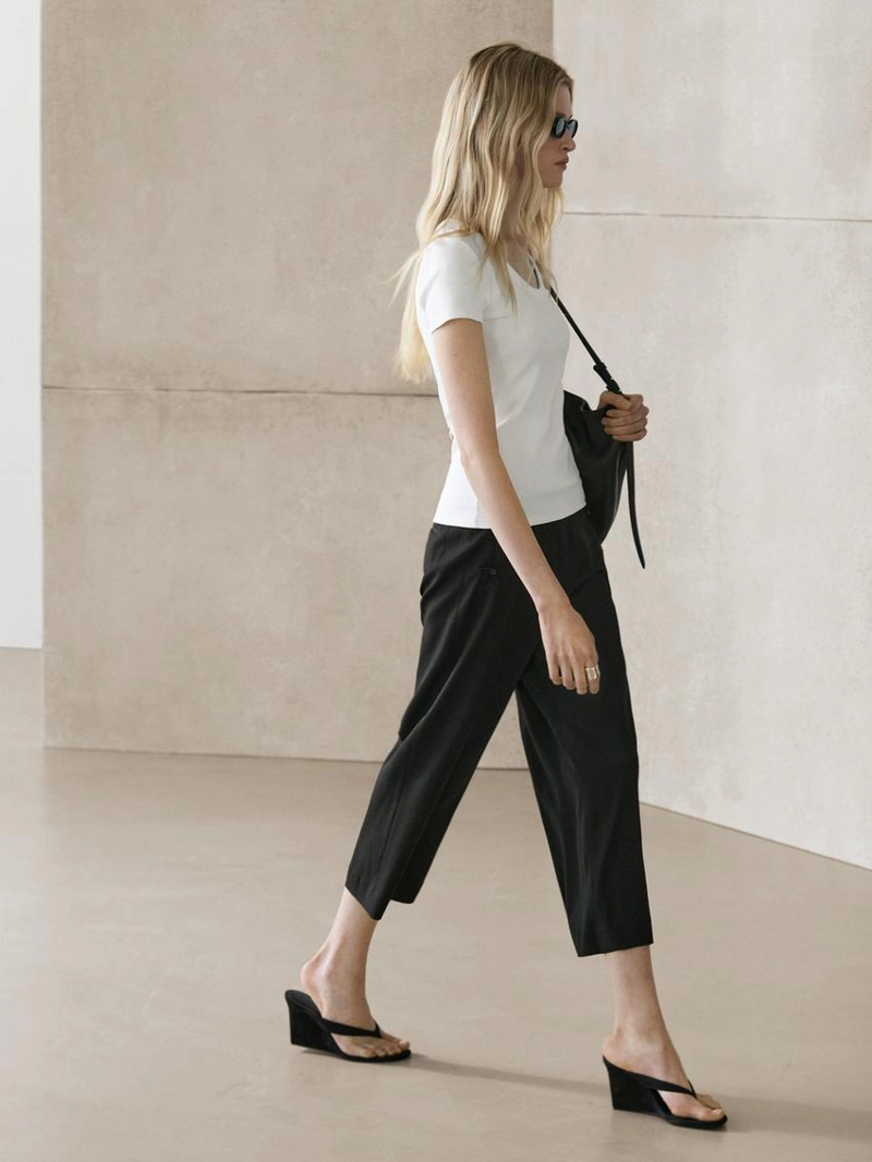 Футболка из хлопкового микса с коротким рукавом