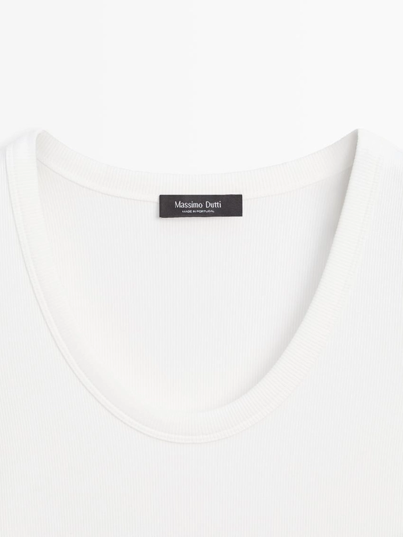 Футболка из хлопкового микса с коротким рукавом