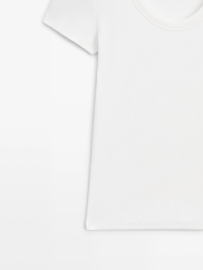 Футболка из хлопкового микса с коротким рукавом