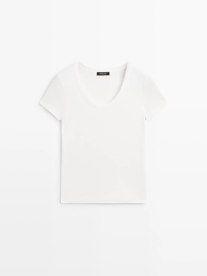 Футболка из хлопкового микса с коротким рукавом