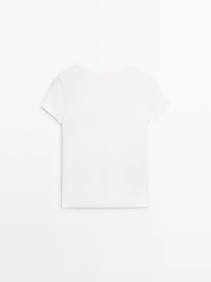 Футболка из хлопкового микса с коротким рукавом