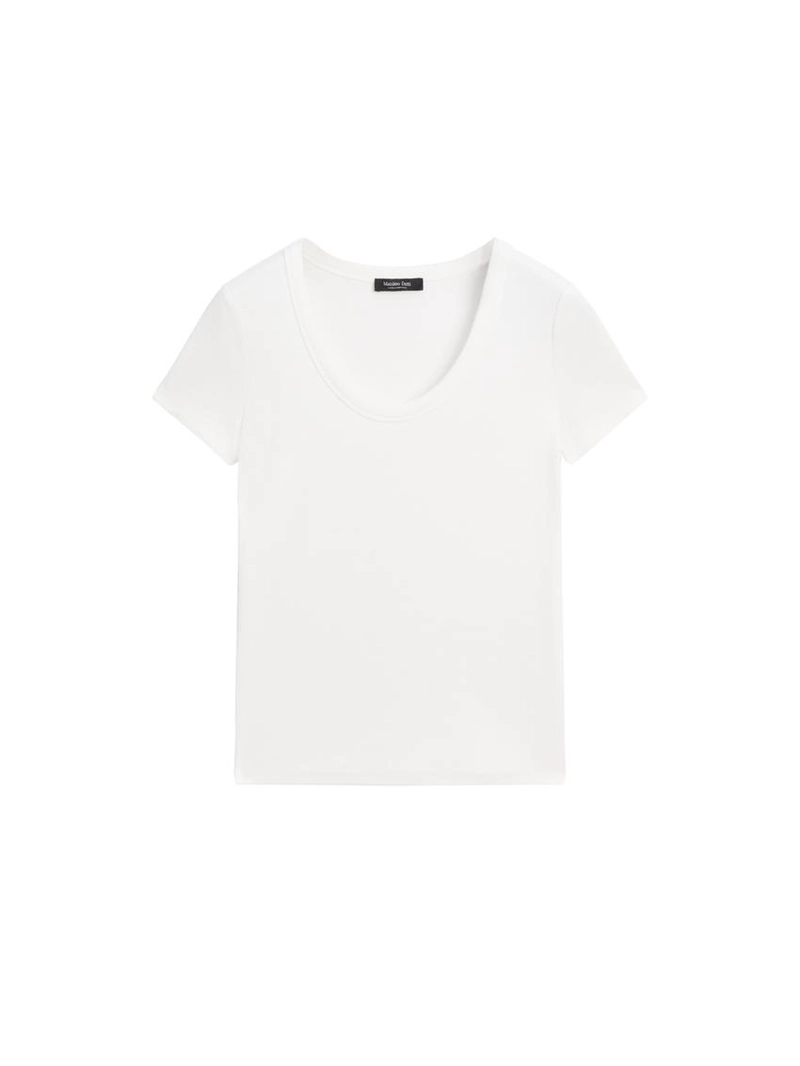 Футболка из хлопкового микса с коротким рукавом