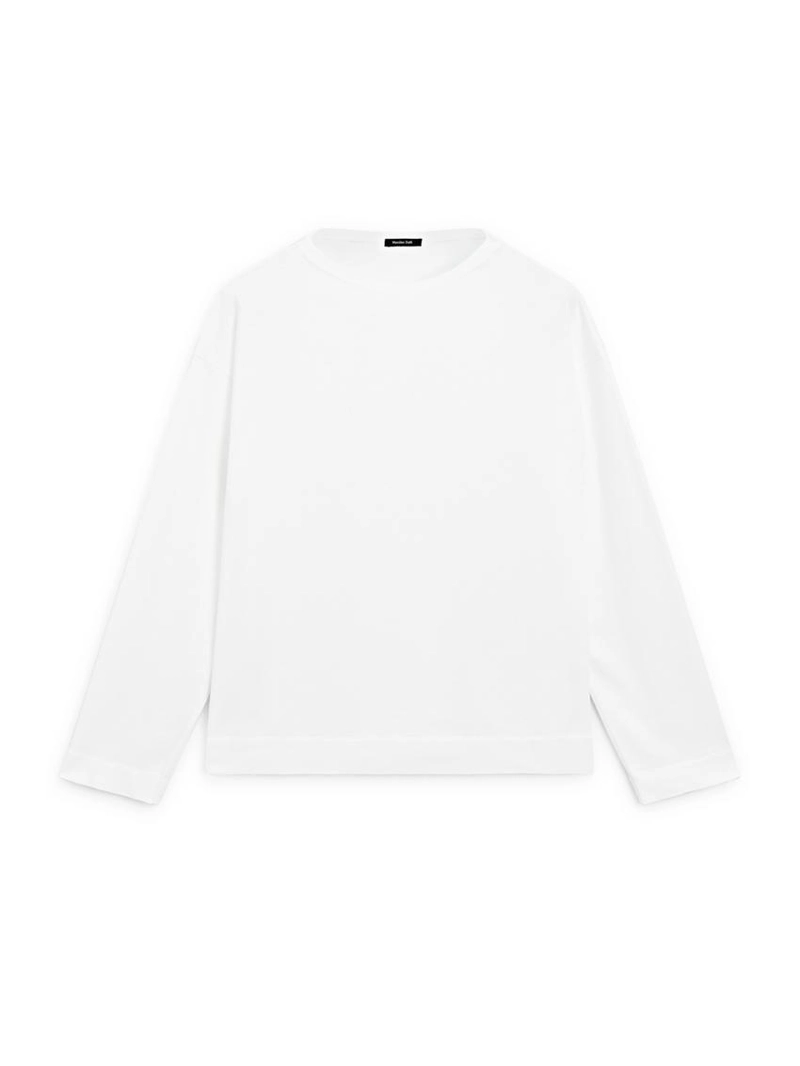 Свитшот из хлопка с длинным рукавом