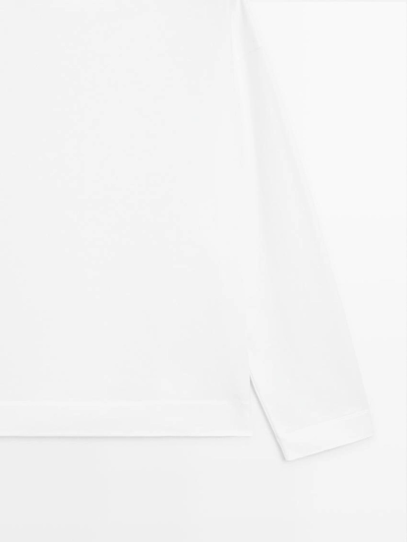 Свитшот из хлопка с длинным рукавом