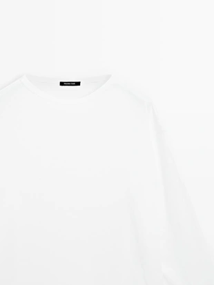 Свитшот из хлопка с длинным рукавом- Заказать в России