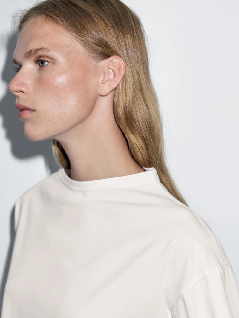 Свитшот из хлопка с длинным рукавом