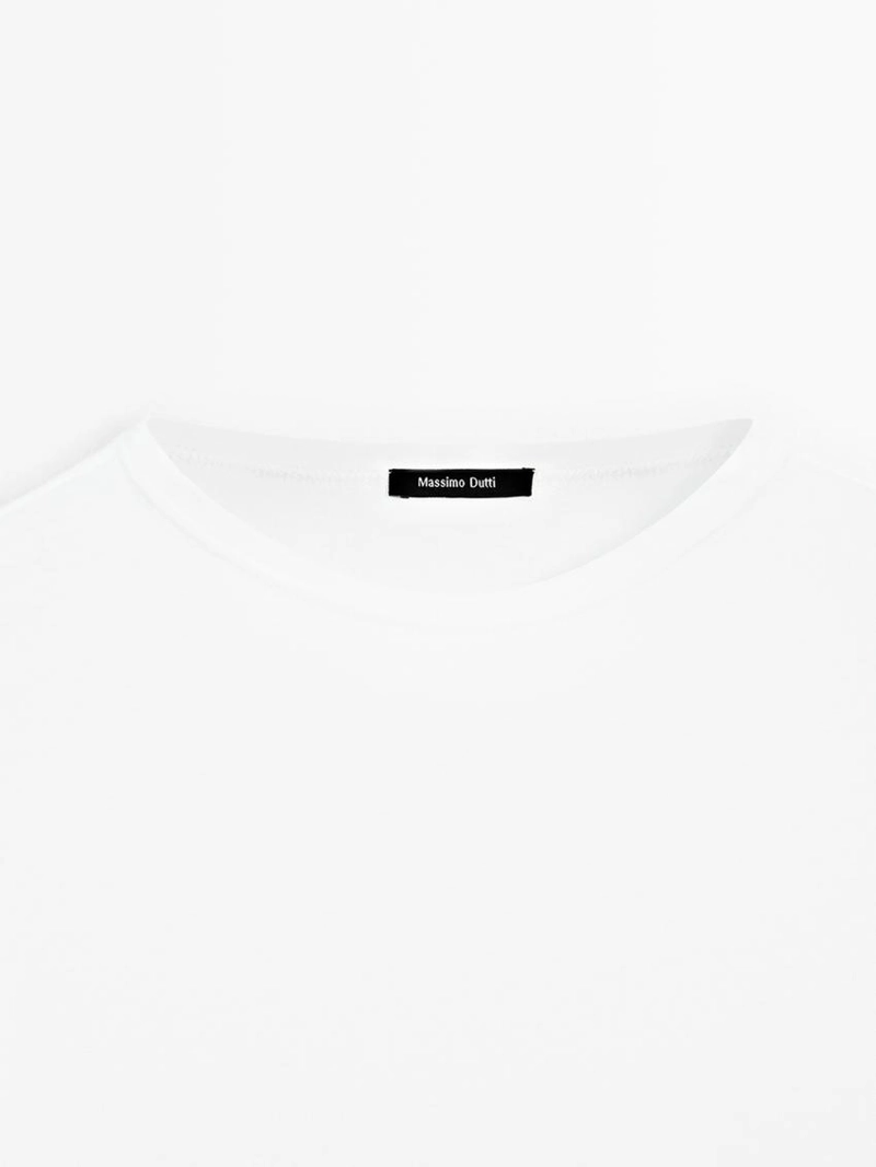 Свитшот из хлопка с длинным рукавом