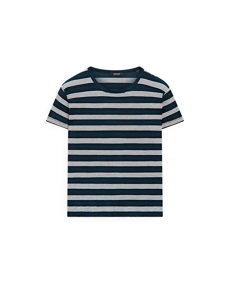 Футболка с короткими рукавами в полоску из 100% хлопка