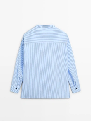 Рубашка в полоску из 100% хлопка- Заказать в России