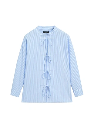 Рубашка в полоску из 100% хлопка- Заказать в России