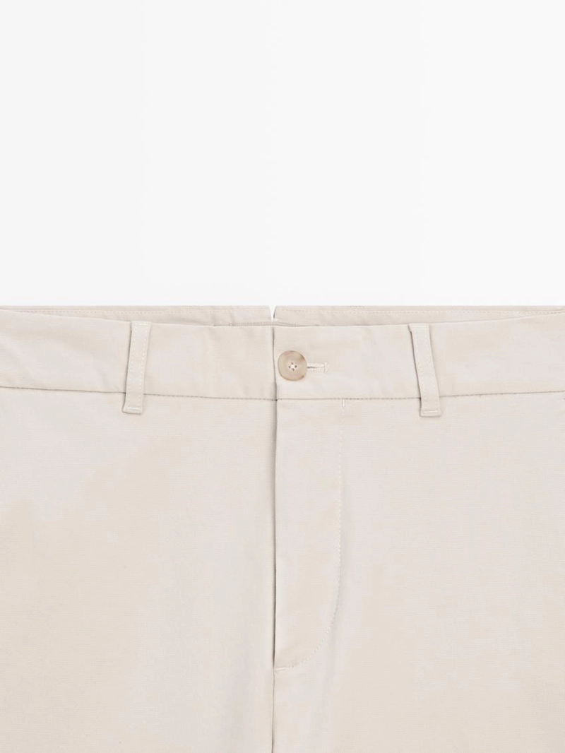 Хлопковые зауженные брюки со смесью тканей