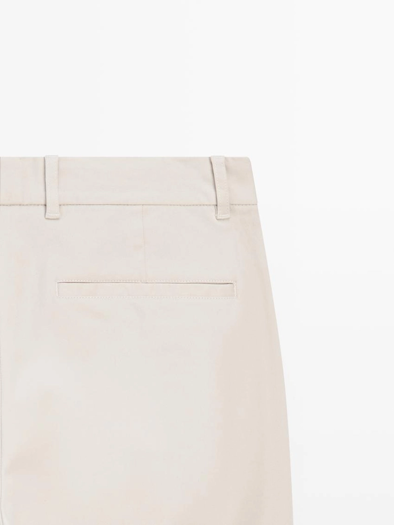 Хлопковые зауженные брюки со смесью тканей