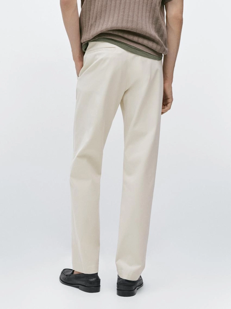 Хлопковые зауженные брюки со смесью тканей