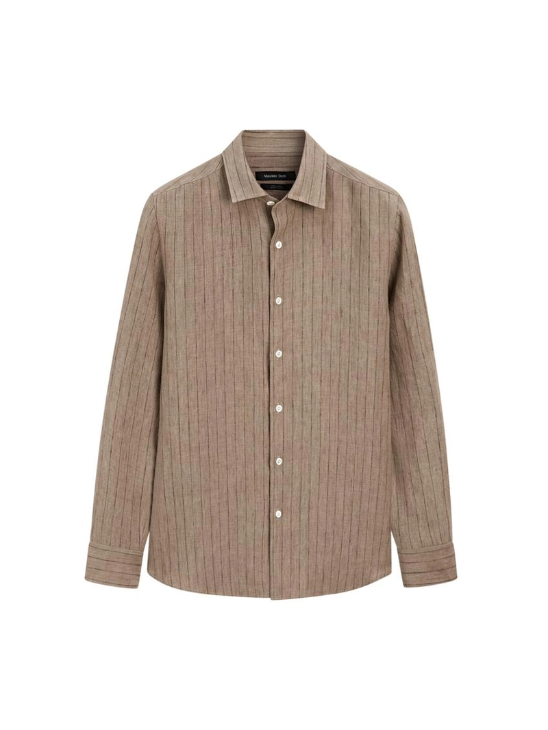 Рубашка в полоску из 100% льна