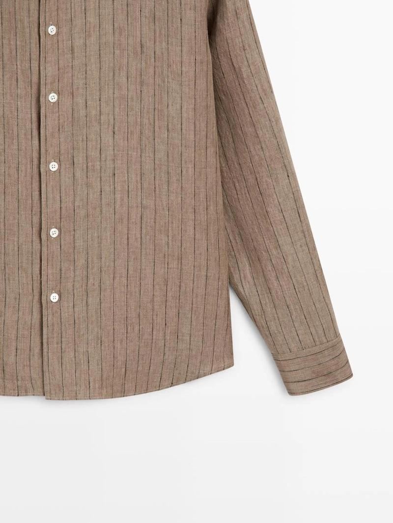 Рубашка в полоску из 100% льна