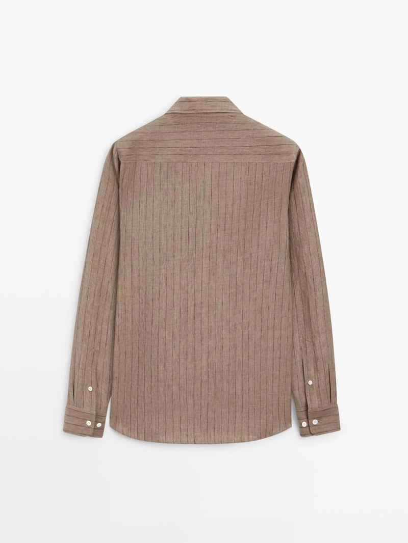 Рубашка в полоску из 100% льна