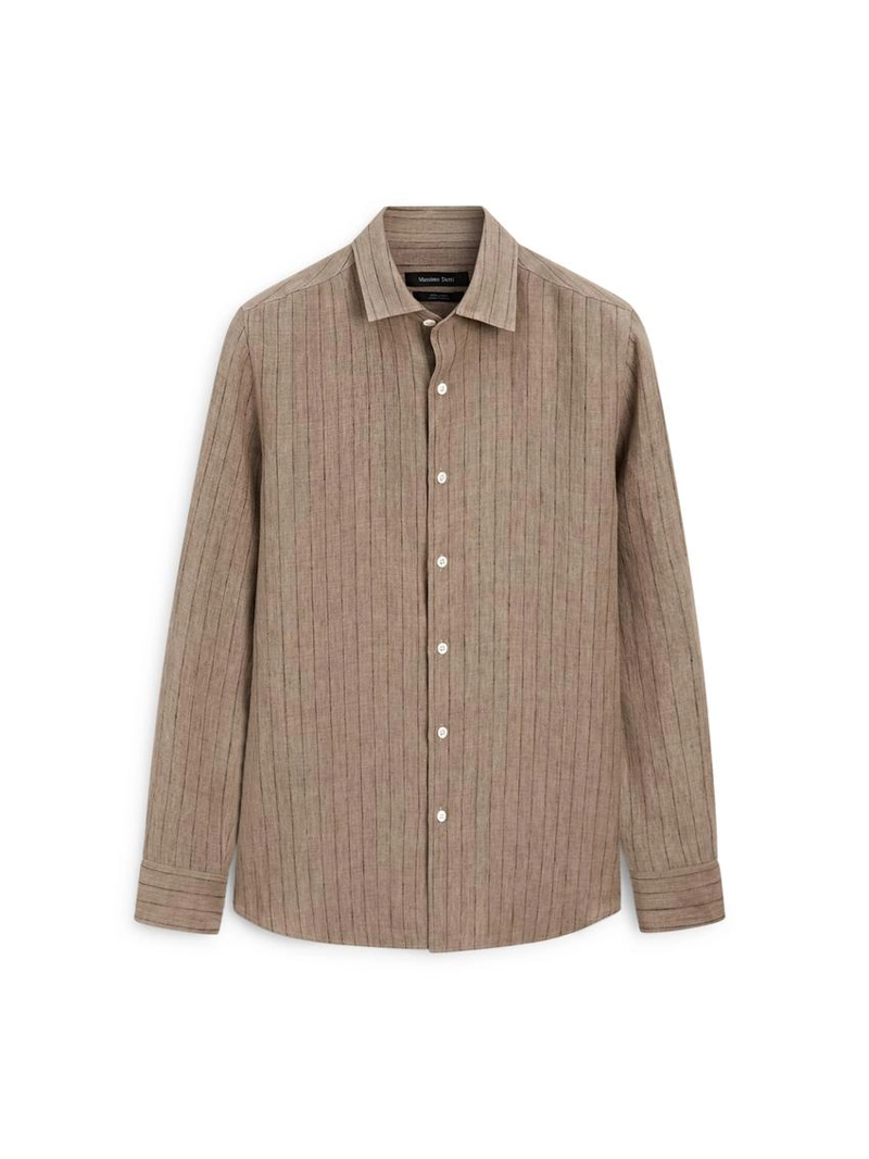 Рубашка в полоску из 100% льна