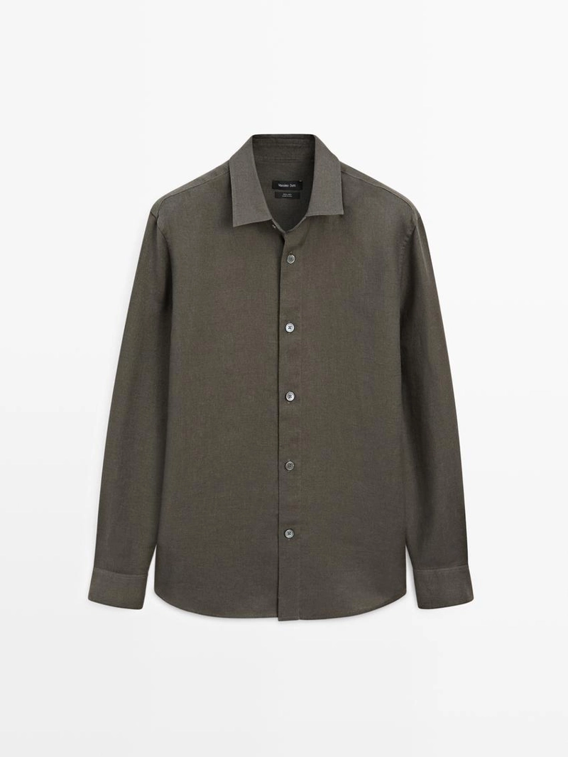 Рубашка из 100% льна в классическом крое