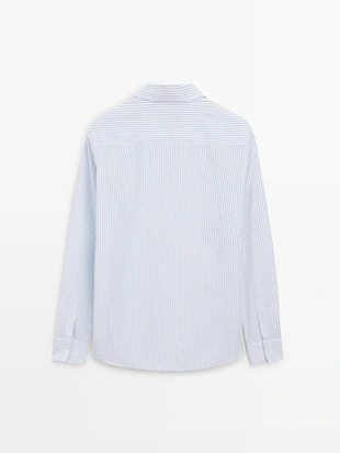 Рубашка в полоску из 100% хлопка- Заказать в России