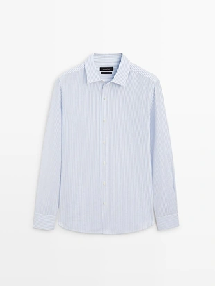 Рубашка в полоску из 100% хлопка- Заказать в России