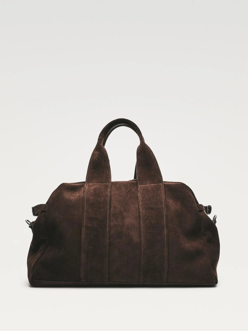 Кожаная сумка для путешествий из замши