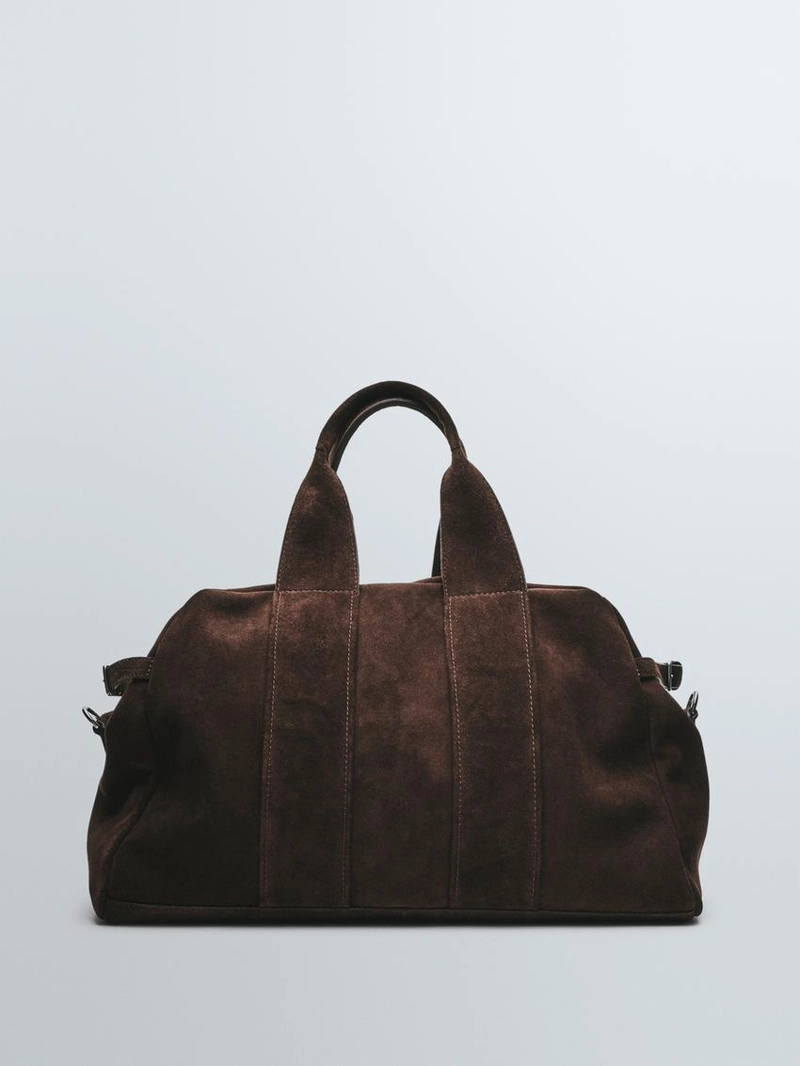 Кожаная сумка для путешествий из замши